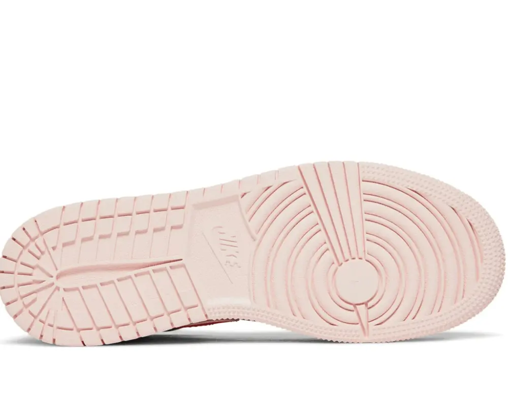 Giày Nike Air Jordan 1 Mid GS 'Black Pink Crimson' 554725-604 - Ảnh 9
