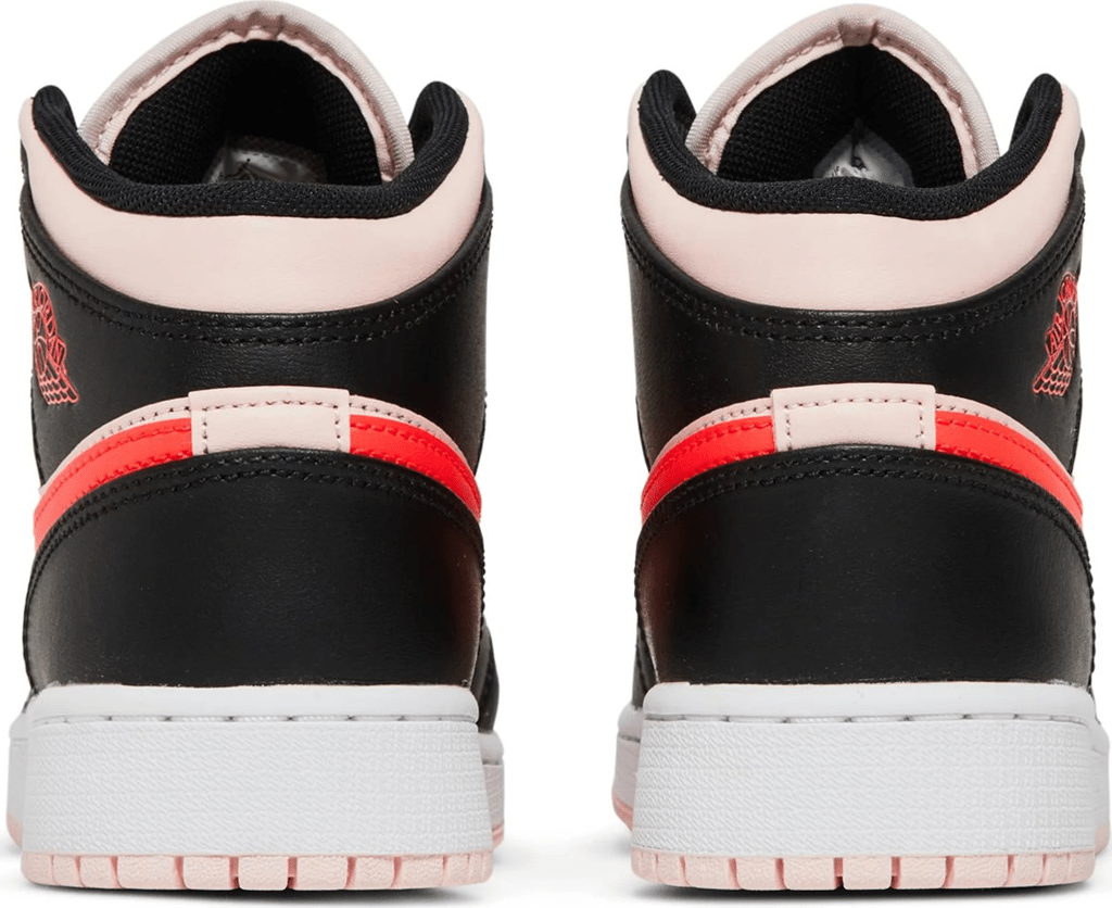 Giày Nike Air Jordan 1 Mid GS 'Black Pink Crimson' 554725-604 - Ảnh 8