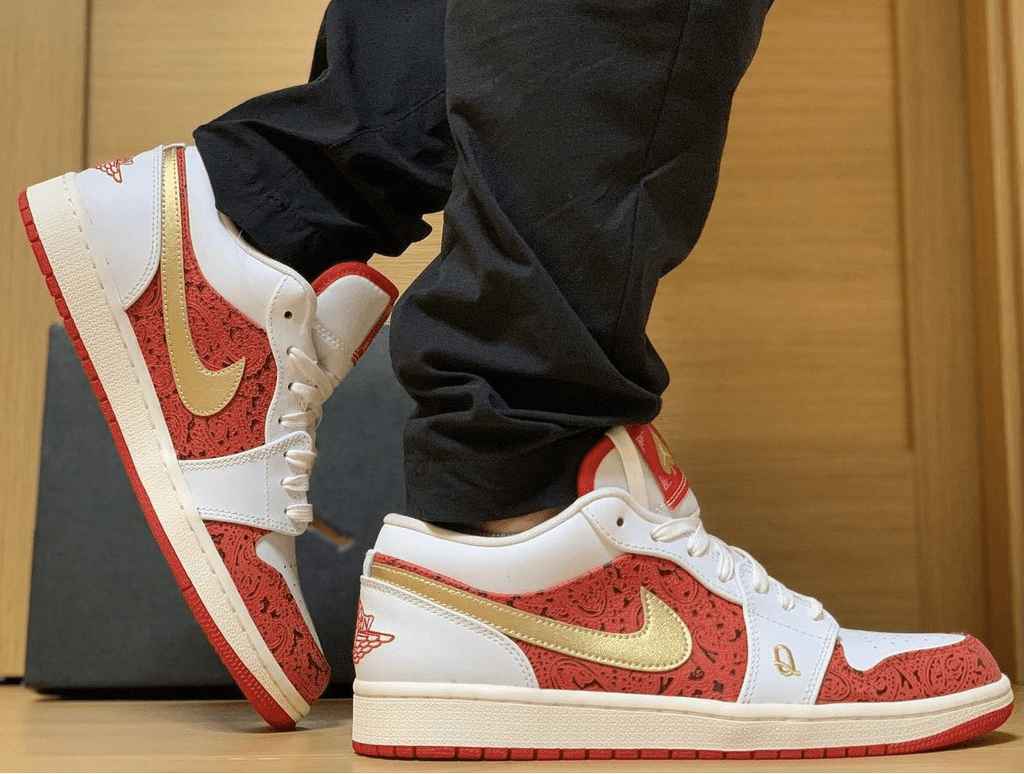 Giày Nike Air Jordan 1 Low Spades DJ5185-100 - Ảnh 5