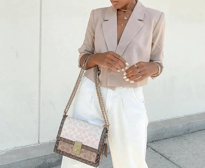 Túi Coach Hutton Shoulder Bag in Blocked Signature Canvas 89068 B4PVR - Ảnh 3