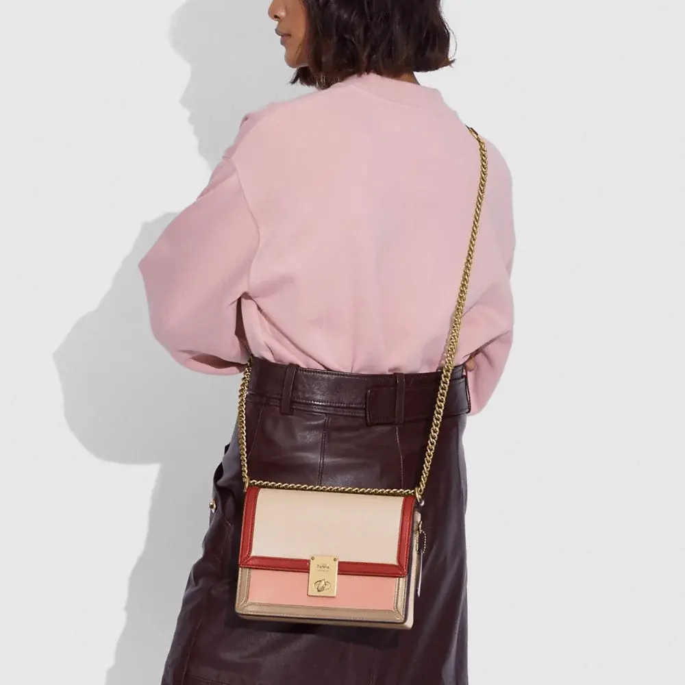 Túi Coach Hutton Shoulder Bag In Colorblock 89070 B4SBF - Ảnh 4
