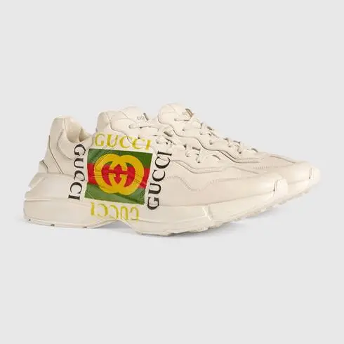 Alternative view of Giày Gucci Rhyton Leather Sneaker Vintage Logo 500878-DRW00-9522