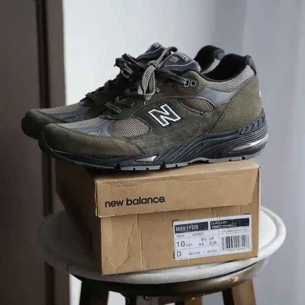 Giày New Balance 991 Made in England 'Khaki Sand' M991FDS - Ảnh 4