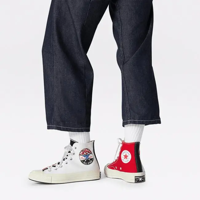 Giày Converse Chuck 70 Hi 'Logo Play White Rush Blue' 166747C - Ảnh 8