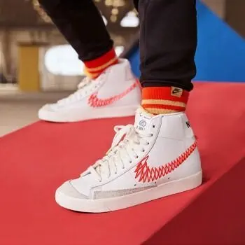 Giày Nike Blazer Mid '77 GS 'Double Zig Zag Stitched Swoosh' DJ2008-161 - Ảnh 4