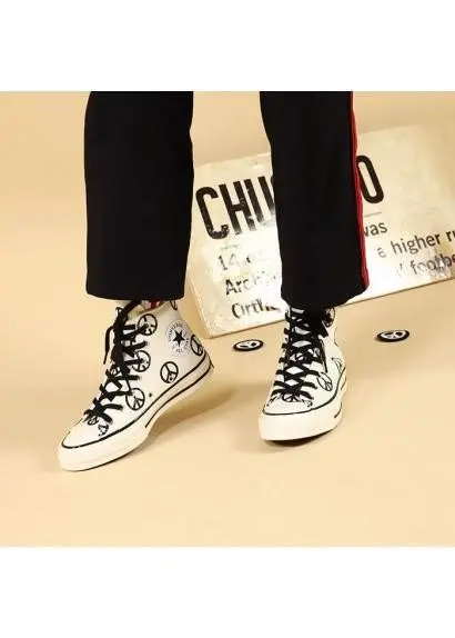 Giày Converse Chuck 70 High 'Unleash Peace Egret Black' 167912C - Ảnh 6