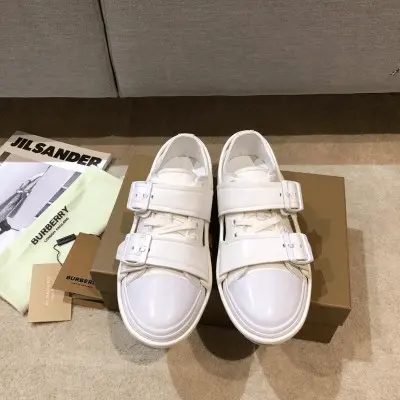 Giày Burberry Cotton and Leather Webb All White 80277871 - Ảnh 3