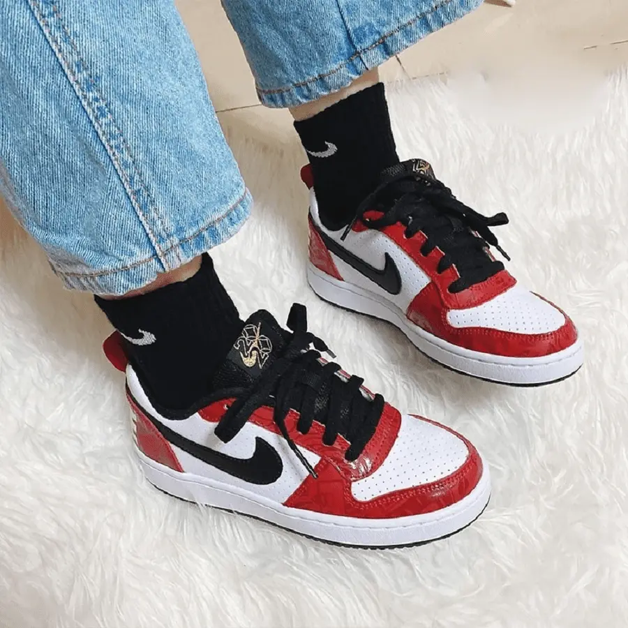 Alternative view of Giày Nike Court Borough Low 2020 GS ‘Chicago Red’ CU2983-101