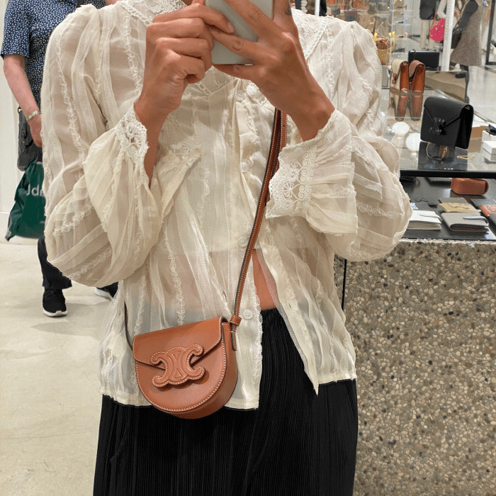 Túi Celine Casual Style Unisex Calfskin 'Brown' 10J303DPQ-04LU - Ảnh 3