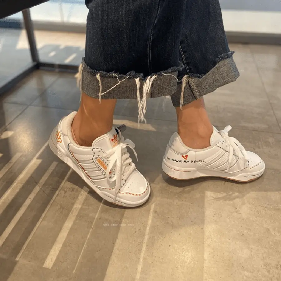 Alternative view of Giày Adidas Continental 80 Stripes 'Embroidered Flower' GZ3044