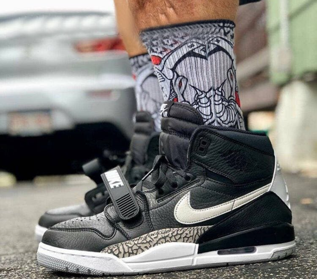 Giày Nike Jordan Legacy 312 'Black Cement' AV3922-001 - Ảnh 4