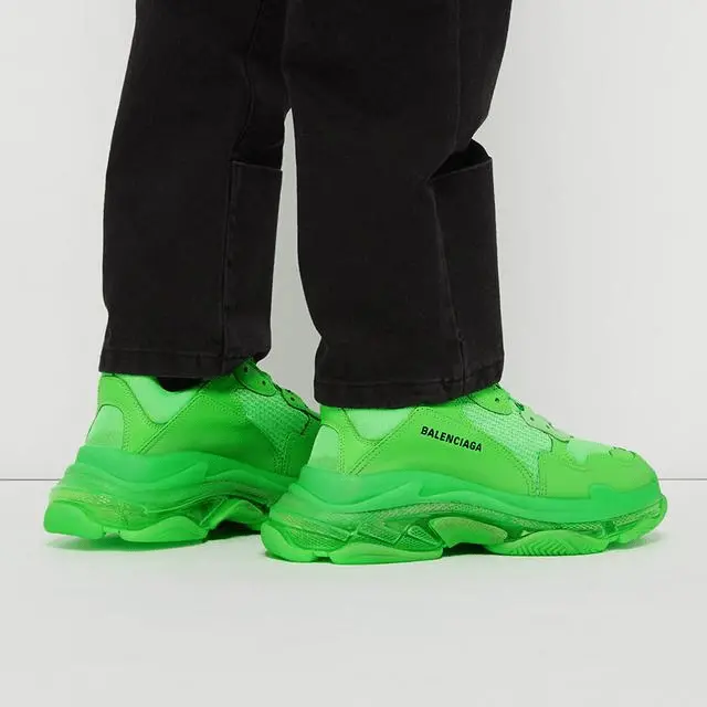 Giày Balenciaga Triple S Sneaker Green 544351 W2GR1 3801 - Ảnh 3