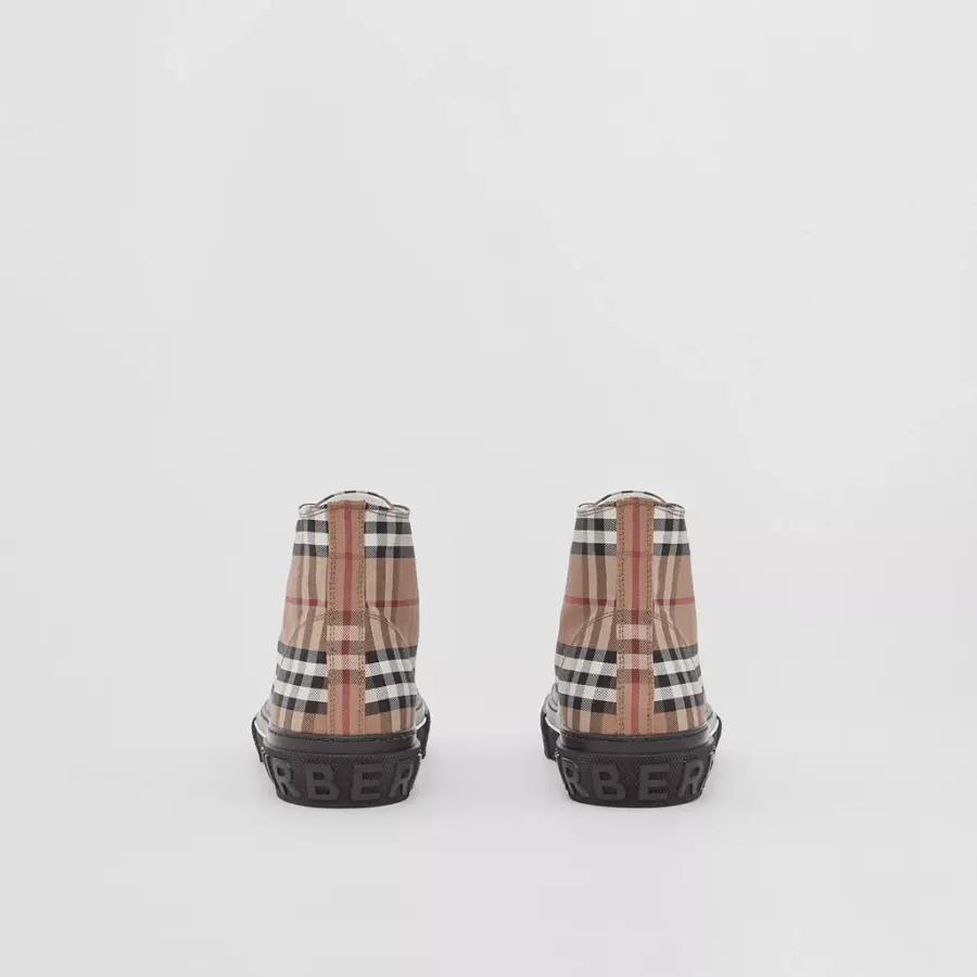 Giày Burberry Vintage Check Cotton 'Birch Brown' 80556611 - Ảnh 4