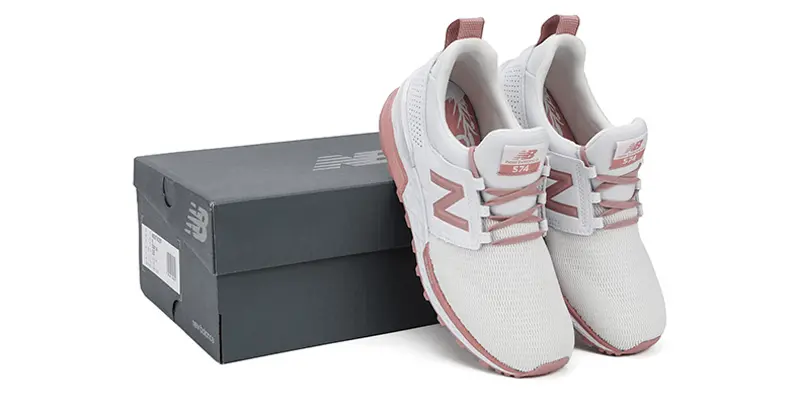 Giày New Balance 574 Wmns 'White Pink' WS574DSFB - Ảnh 3