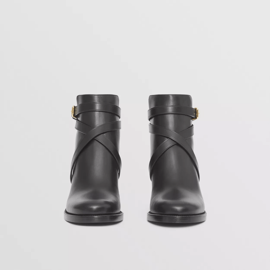 Giày Burberry House Check Leather Ankle Boots 'Archive Beige' - Ảnh 4