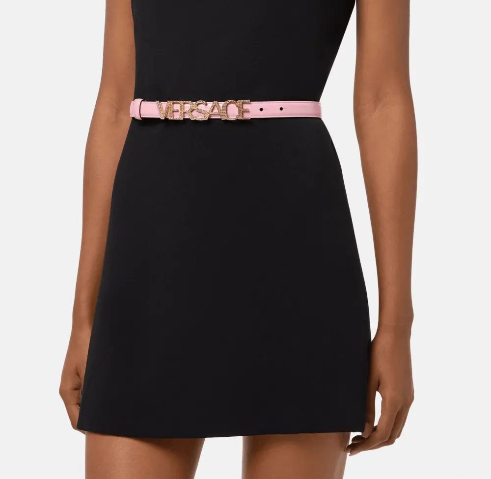 Alternative view of Thắt Lưng Versace Logo Crystal Belt Pink 1002202-1A01051-1P56V