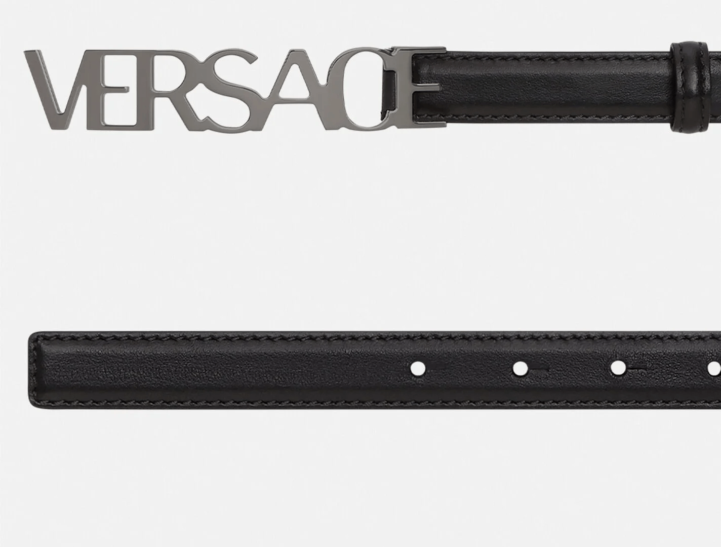 Thắt Lưng Versace Logo Belt Black 1002236-DVTP1-1B00E - Ảnh 2