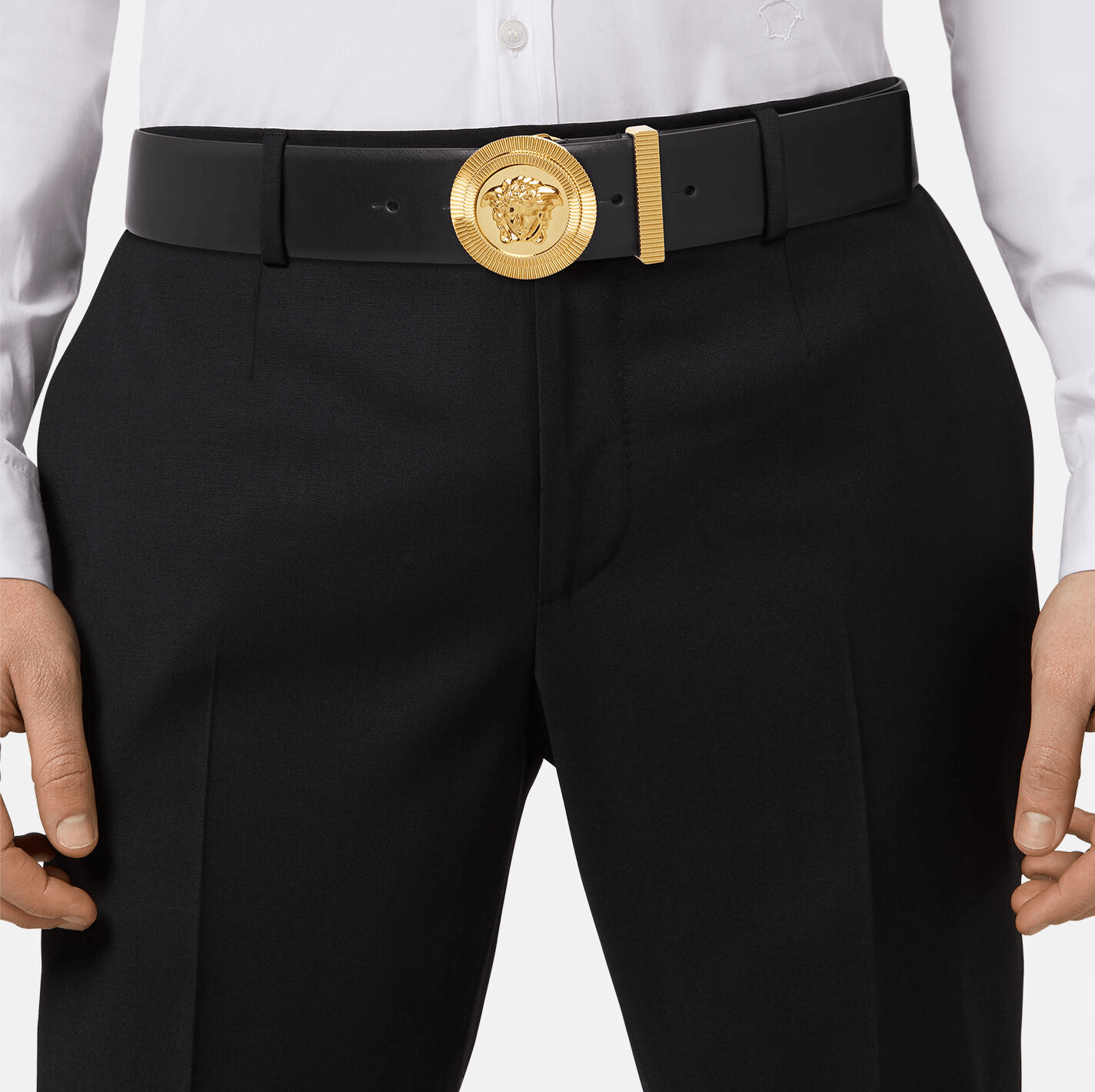 Thắt Lưng Versace Medusa Biggie Belt Black 1003873-DVTP1-1B00V - Ảnh 2