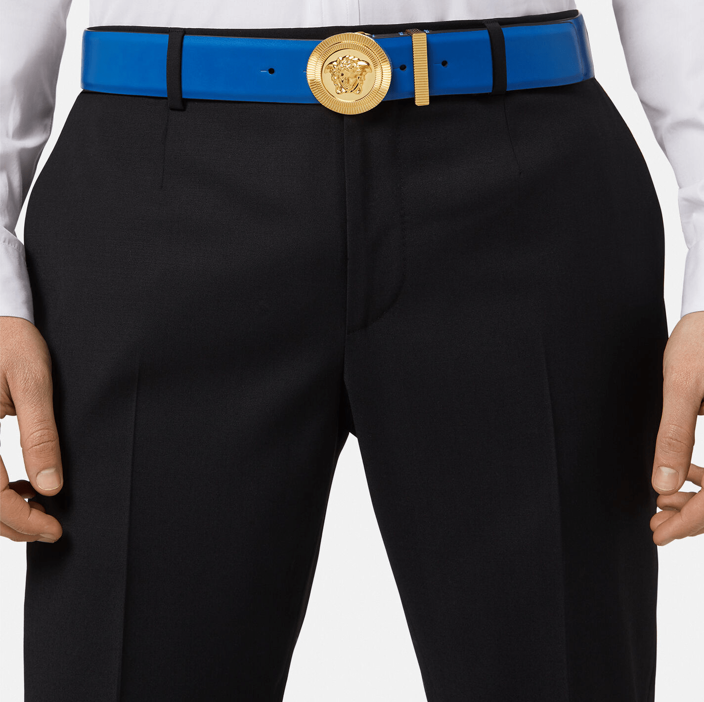 Thắt Lưng Versace Medusa Biggie Belt Blue 1003873-DVTP1-1U82V - Ảnh 2