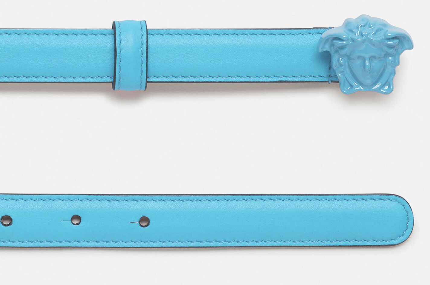 Thắt Lưng Versace La Medusa Leather Belt Blue DCDI145-DVTFN-1V23V - Ảnh 3