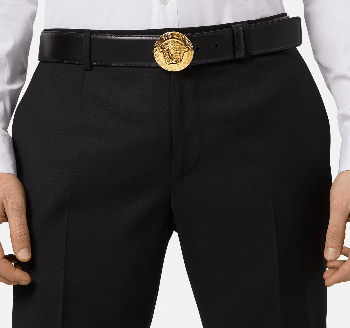 Thắt Lưng Versace Classic Medusa Leather Belt Black DCU4806-DVTP1-D41OH - Ảnh 2