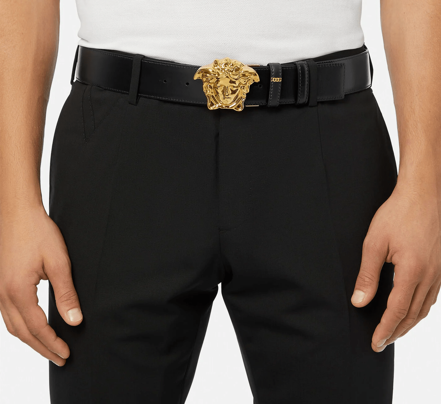 Thắt Lưng Versace La Medusa Chain Print Belt DCU6705-1A02740-5B00V - Ảnh 2