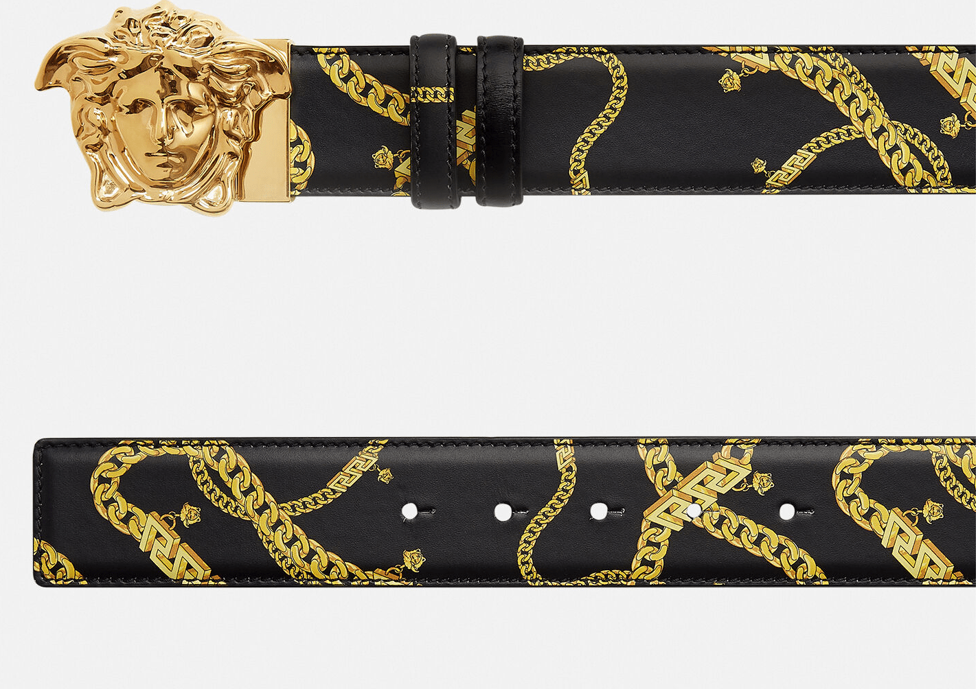 Thắt Lưng Versace La Medusa Chain Print Belt DCU6705-1A02740-5B00V - Ảnh 3