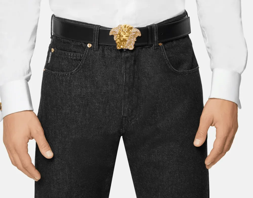 Alternative view of Thắt Lưng Versace La Medusa Crystal Belt Black DCU8443-DV3TNS-KVO41