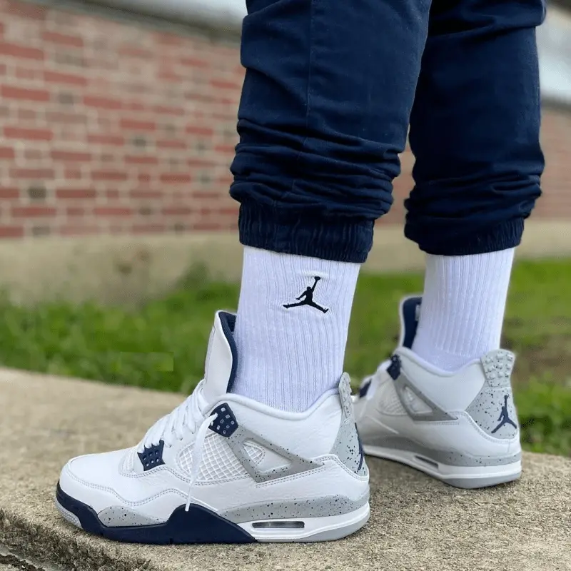 Giày Nike Air Jordan 4 Retro GS 'Midnight Navy' 408452-140 - Ảnh 8