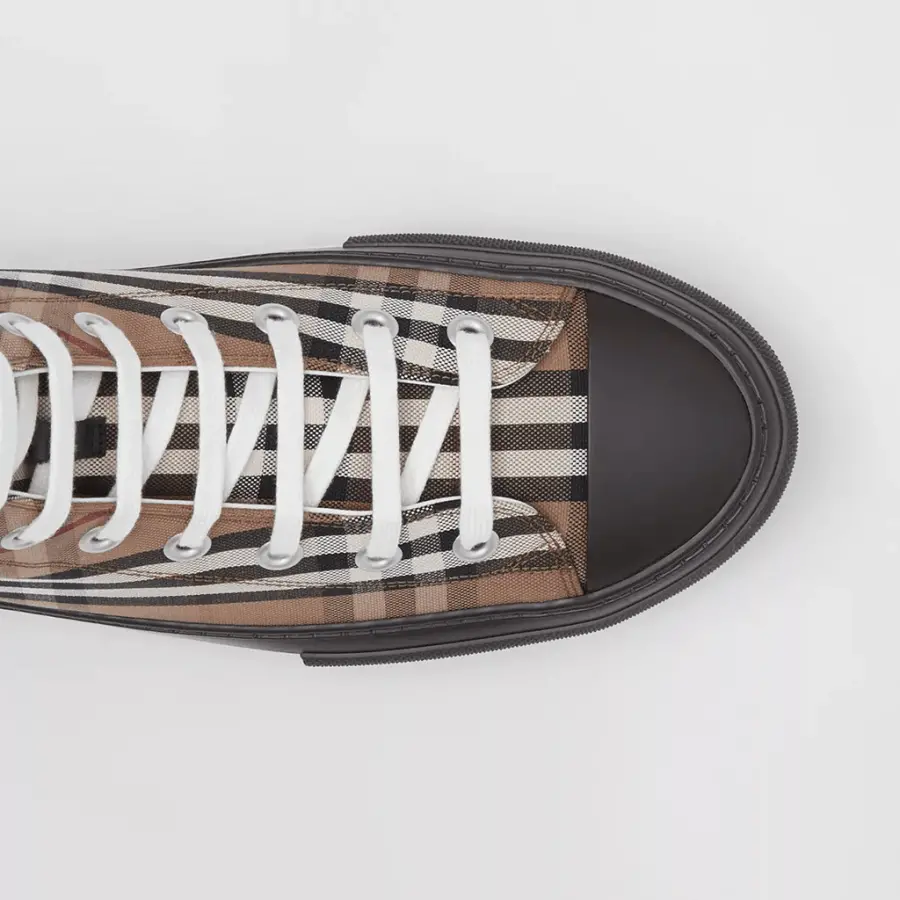Giày Burberry Vintage Check Cotton 'Birch Brown' 80556611 - Ảnh 5