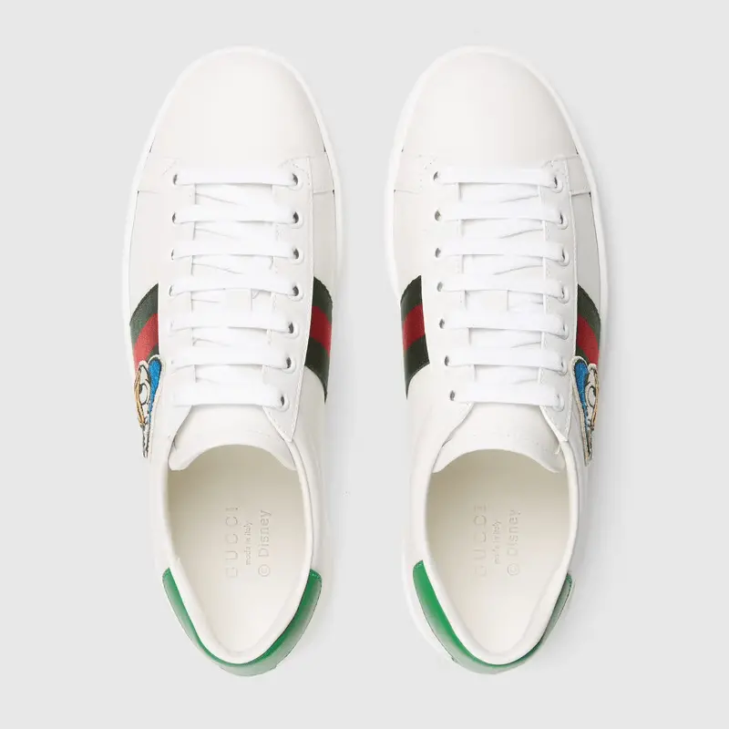 Giày Disney x Gucci Wmns Ace 'Donald Duck Patch' 649401-1XG60-9114 - Ảnh 3