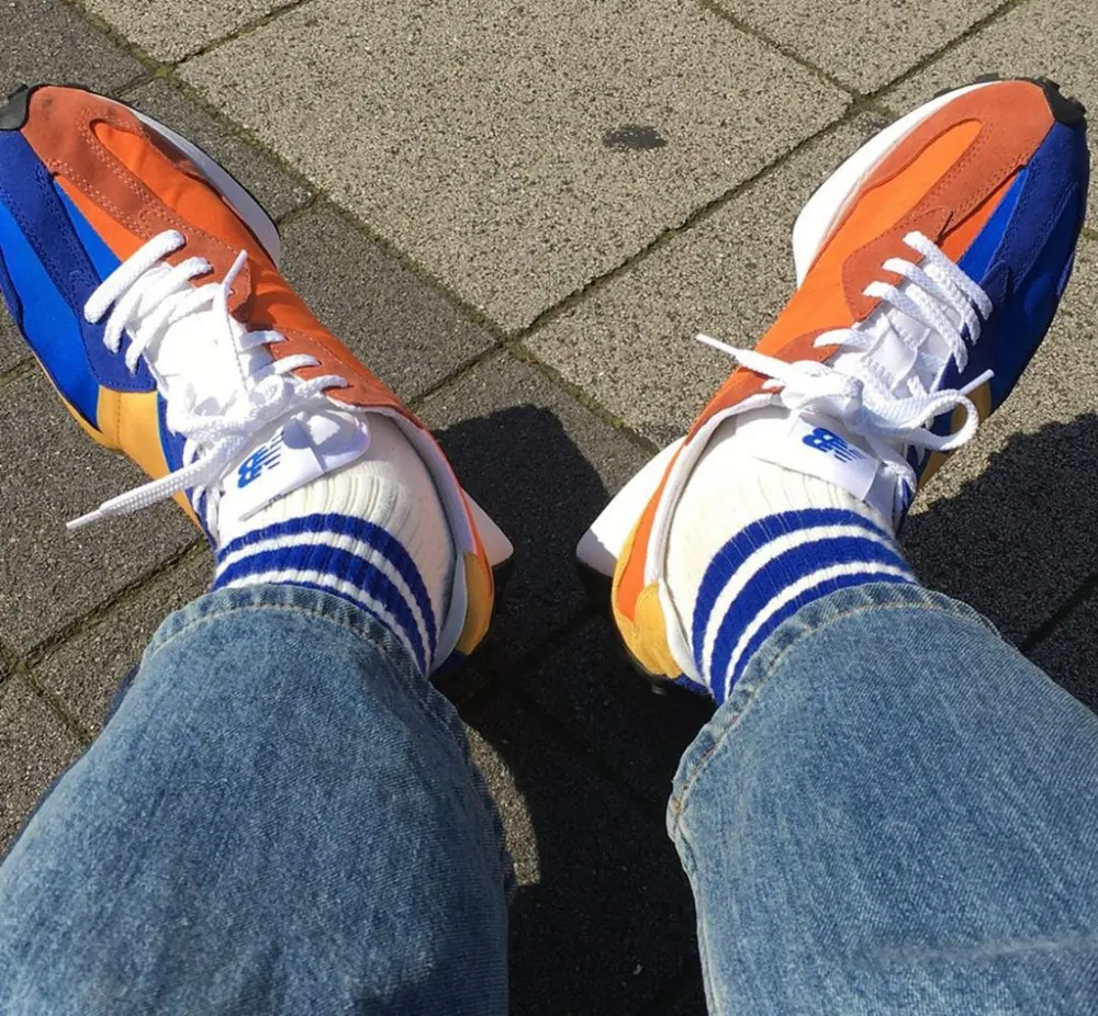 Alternative view of Giày New Balance 327 Marine Blue Orange MS327LAA