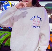 Áo MLB Like Smile Fleece Mega NY Yankees White 3AMTF5516-50CRS - Ảnh 3