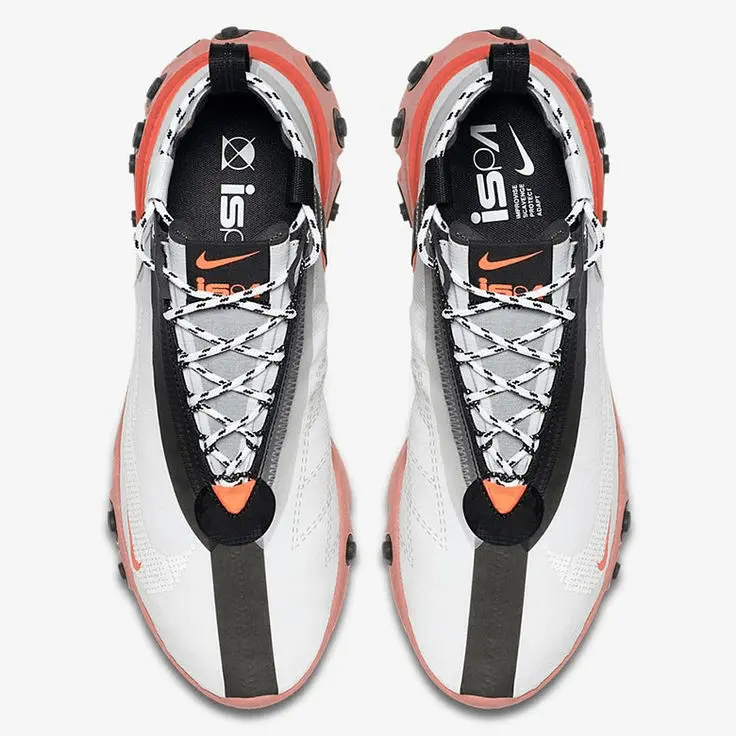 Giày Nike React Runner Mid White Light Crimson AT3143-100 - Ảnh 3