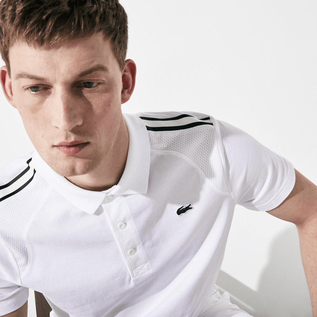 Áo Lacoste Paneled Ultra-Light Cotton Polo YH4890-BLD - Ảnh 4
