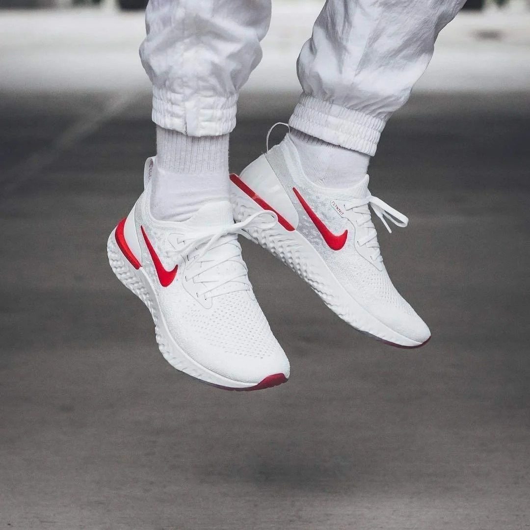 Giày Nike Epic React Flyknit 'White University Red' 943311-106 - Ảnh 2
