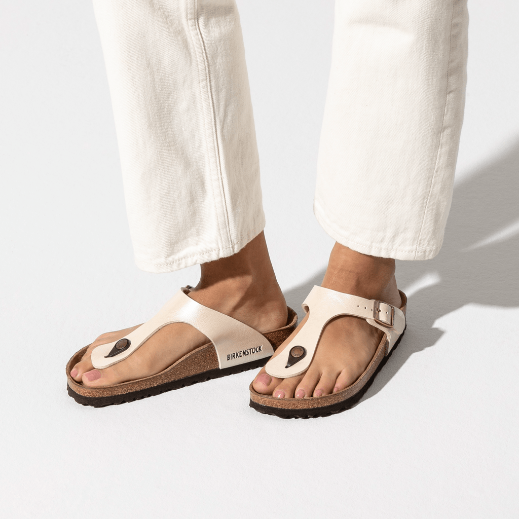 Dép Birkenstock Gizeh Birko Flor 'Pearl White' 943871 - Ảnh 6