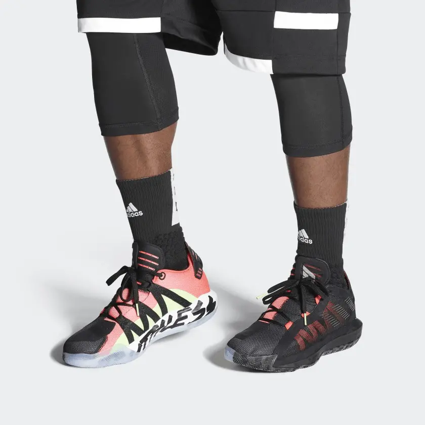 Alternative view of Giày Adidas Dame 6 'Black Red' EF9875