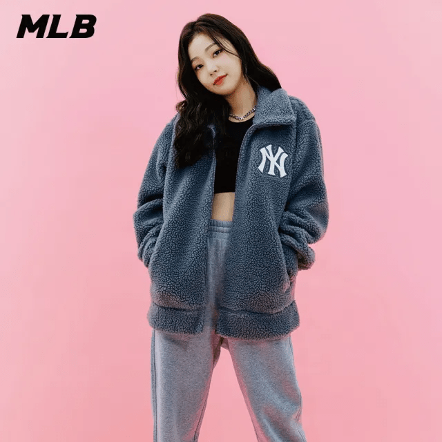 Áo MLB Basic Stand Neck Dumble Fleece Jumper 3AJPF0316-50GRD - Ảnh 5