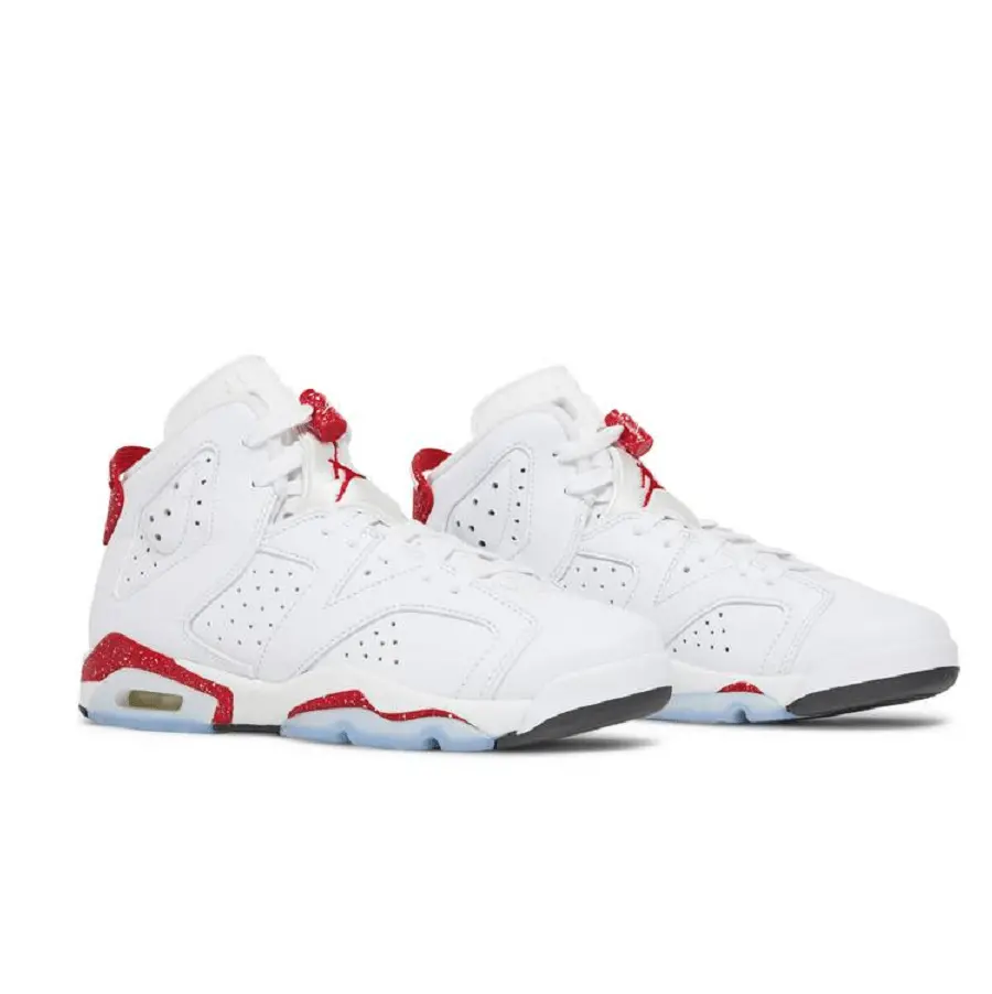 Giày Nike Air Jordan 6 Retro Red Oreo GS 'White Red' 384665-162 - Ảnh 3