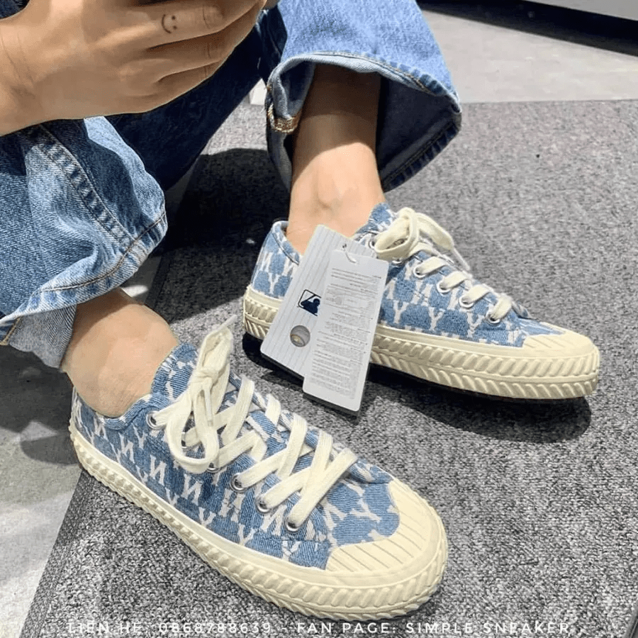 Giày MLB Playball Mono Denim New York Yankees 32SHPM011-50U - Ảnh 2