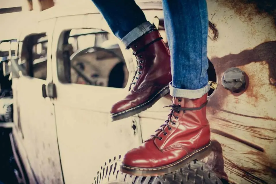 Giày Dr.Martens 101 Smooth Leather 'Red' 10064600 - Ảnh 4