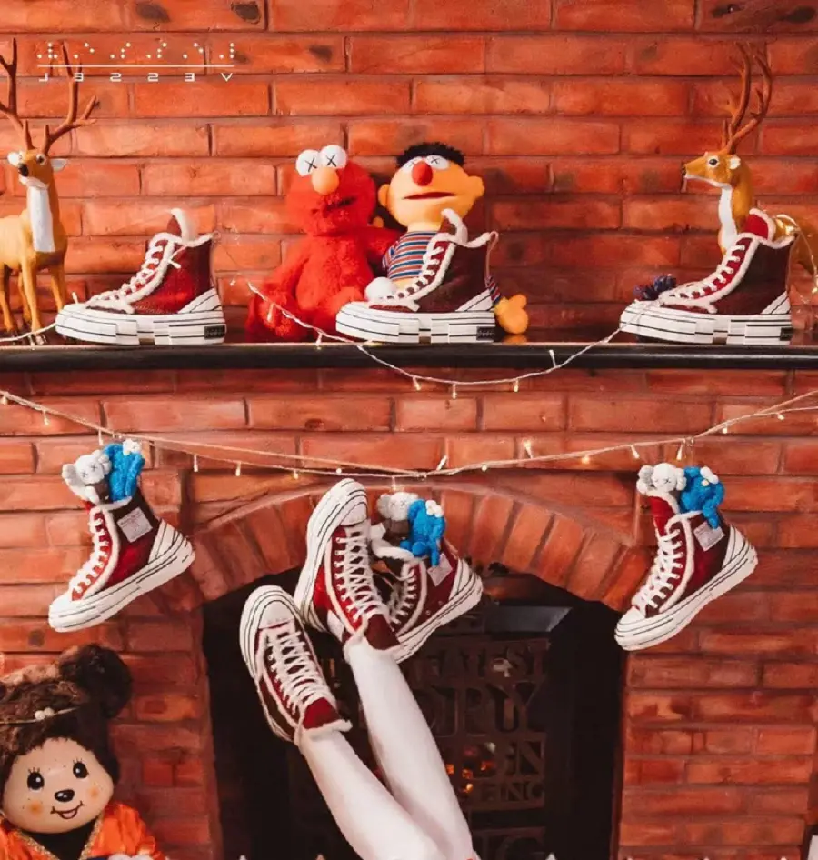 Giày xVESSEL x Harris Tweed G.O.P. Winter Highs Cherry Red - Ảnh 6