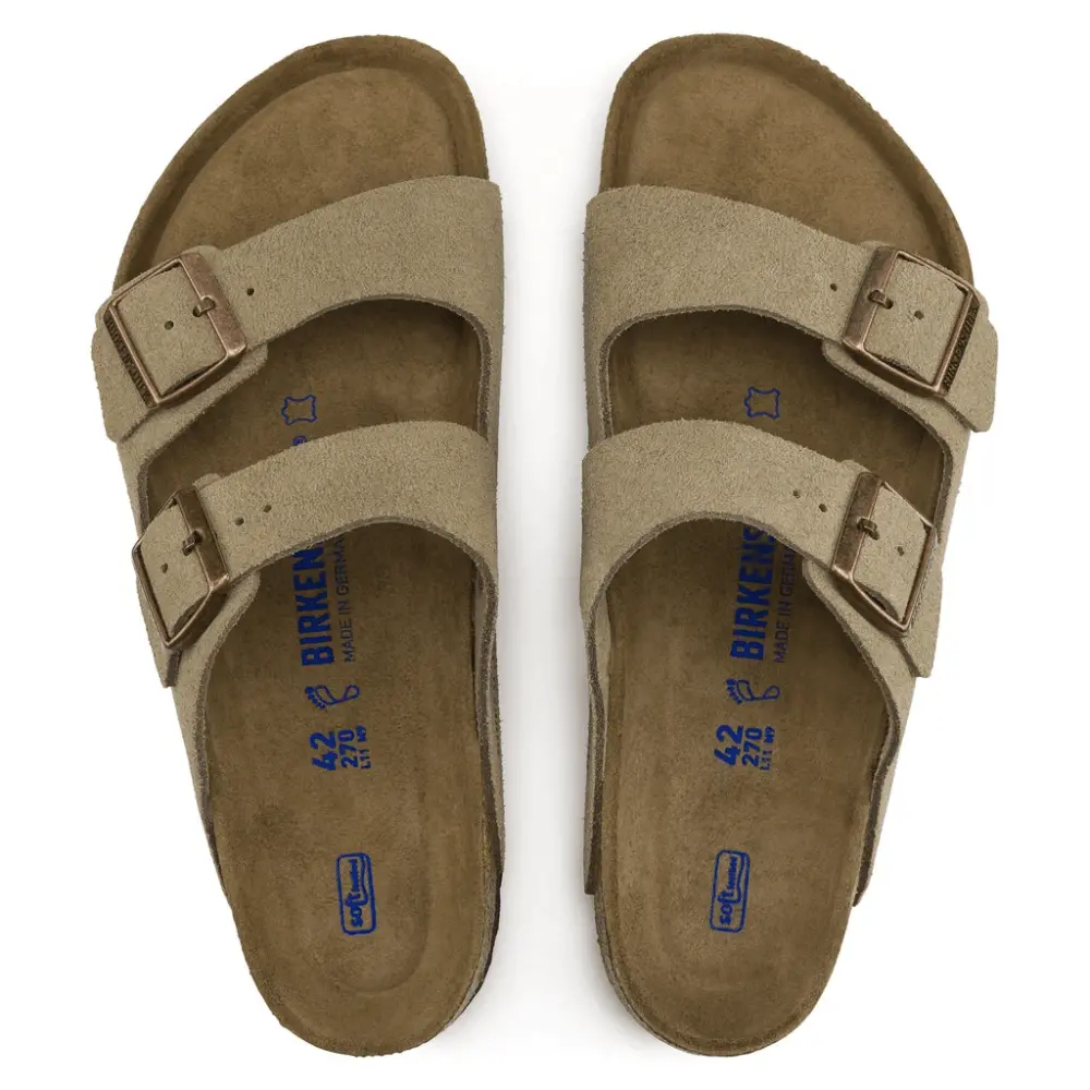 Dép Birkenstock Arizona Soft Footbed Suede 'Taupe' 951303 - Ảnh 3