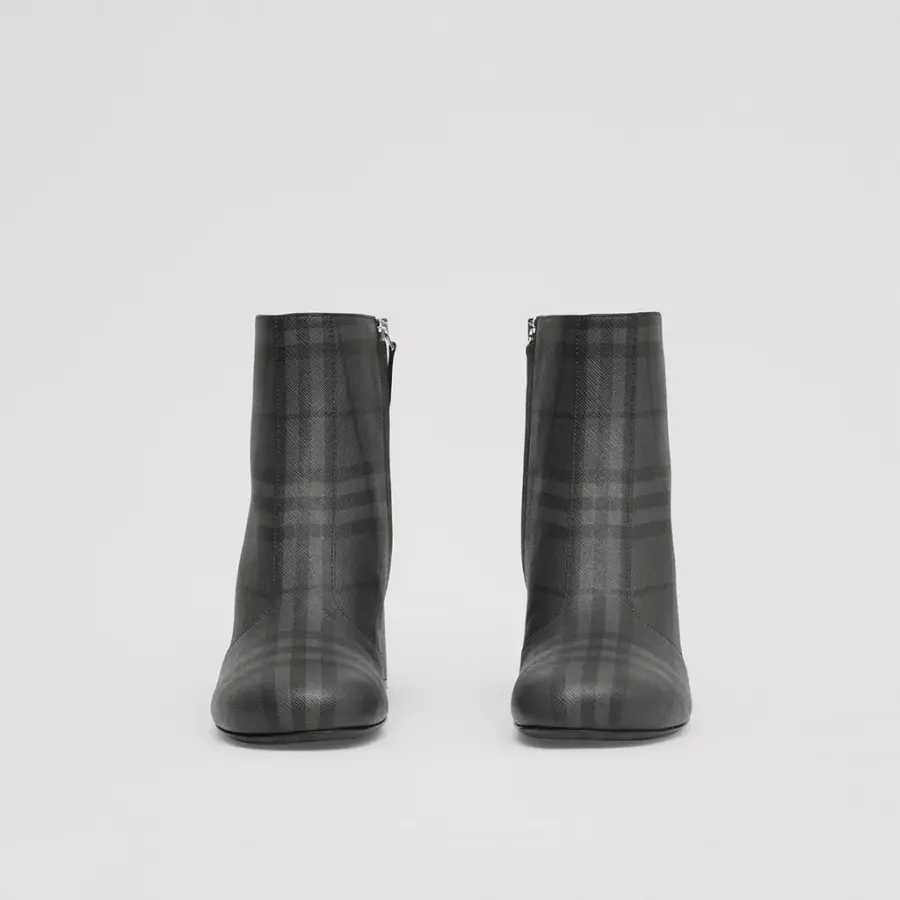 Giày Burberry Vintage Check Block-heel Ankle Boots 'Charcoal' - Ảnh 3