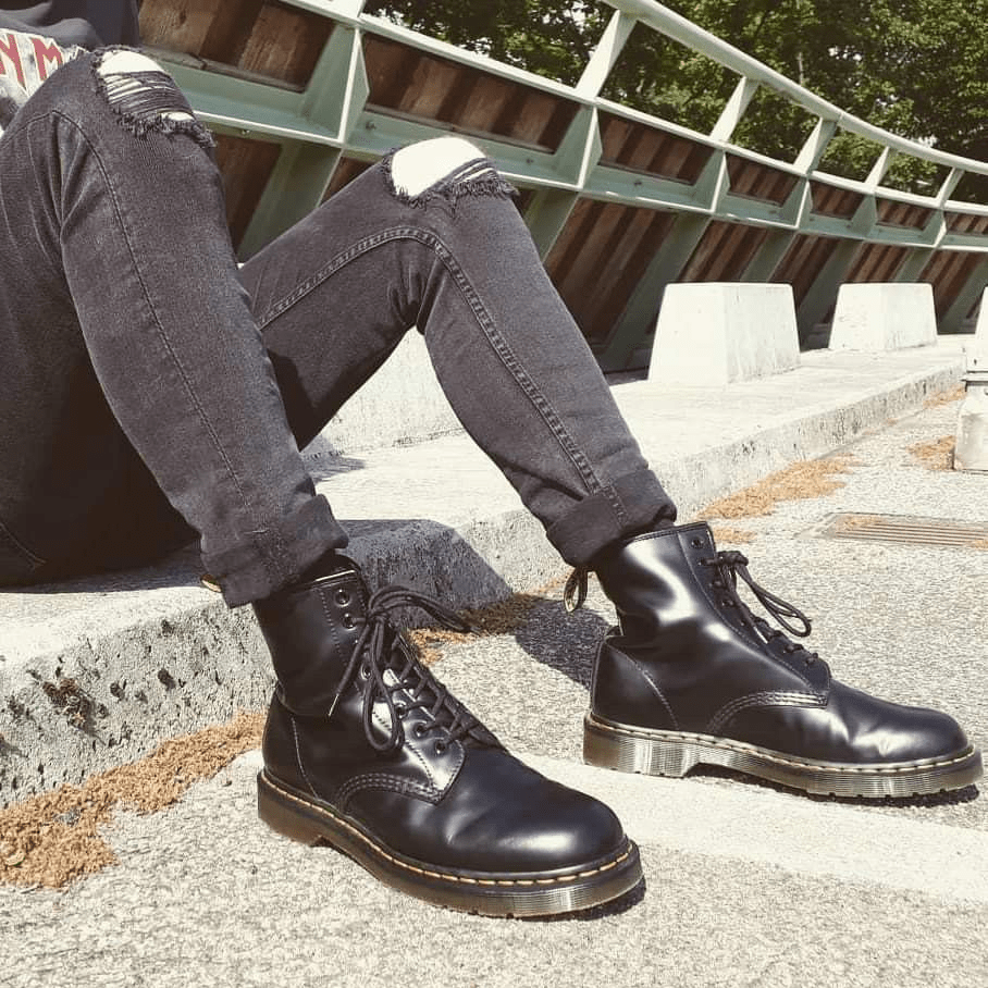 Giày Dr. Martens 1460 Black Nappa Smooth Leather Ankle Boots 11822002 - Ảnh 5