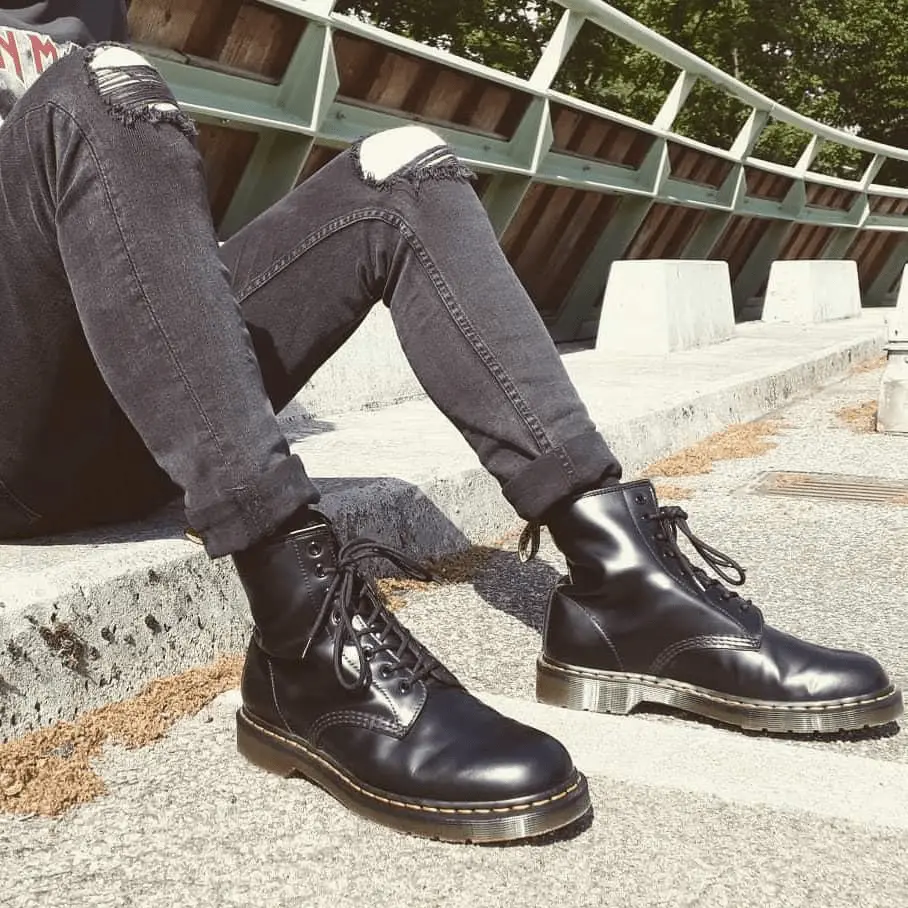 Giày Dr. Martens 1460 Black Nappa Smooth Leather Ankle Boots 11822002 - Ảnh 5