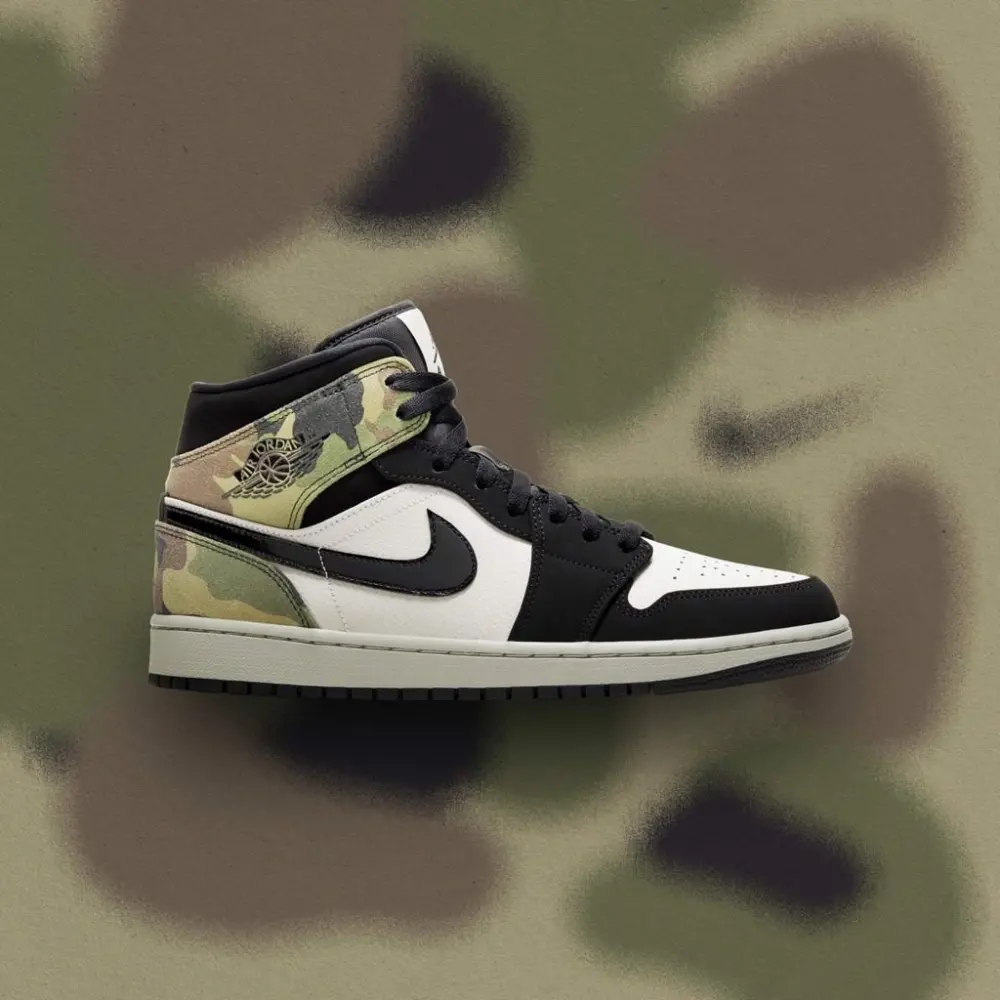 Alternative view of Giày Nike Air Jordan 1 Mid Camo (2020) CW5550-001
