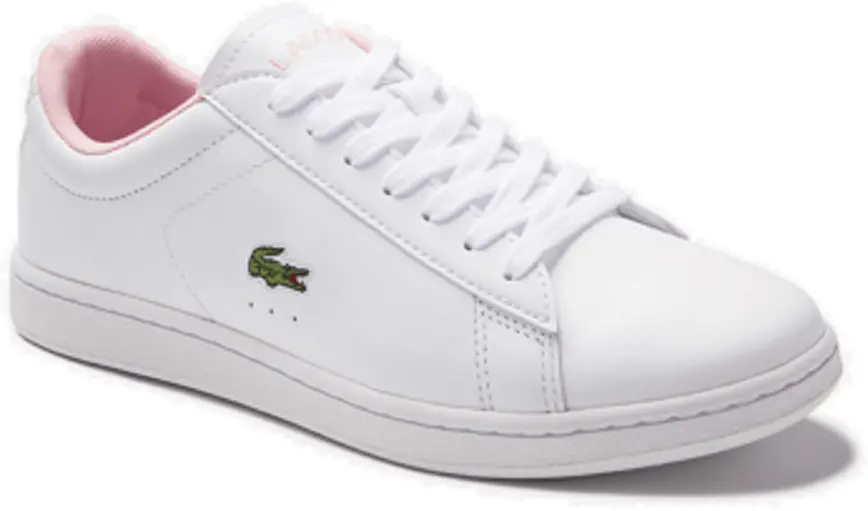 Alternative view of Giày Lacoste Carnaby Evo Leather and Synthetic Sneakers 'White Pink' 740SFA0037-1Y9
