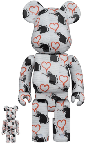 Mô Hình Brandalism Be@rbrick 100% + 400% 'Love Rat' 96334-LRT-0104